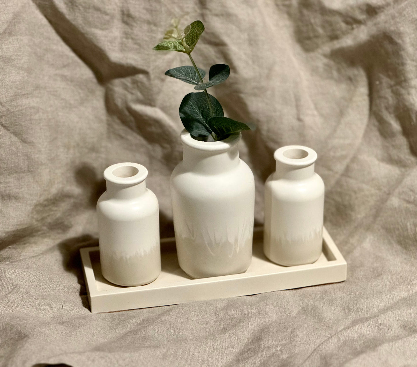 Neutrals Vase & Tray set