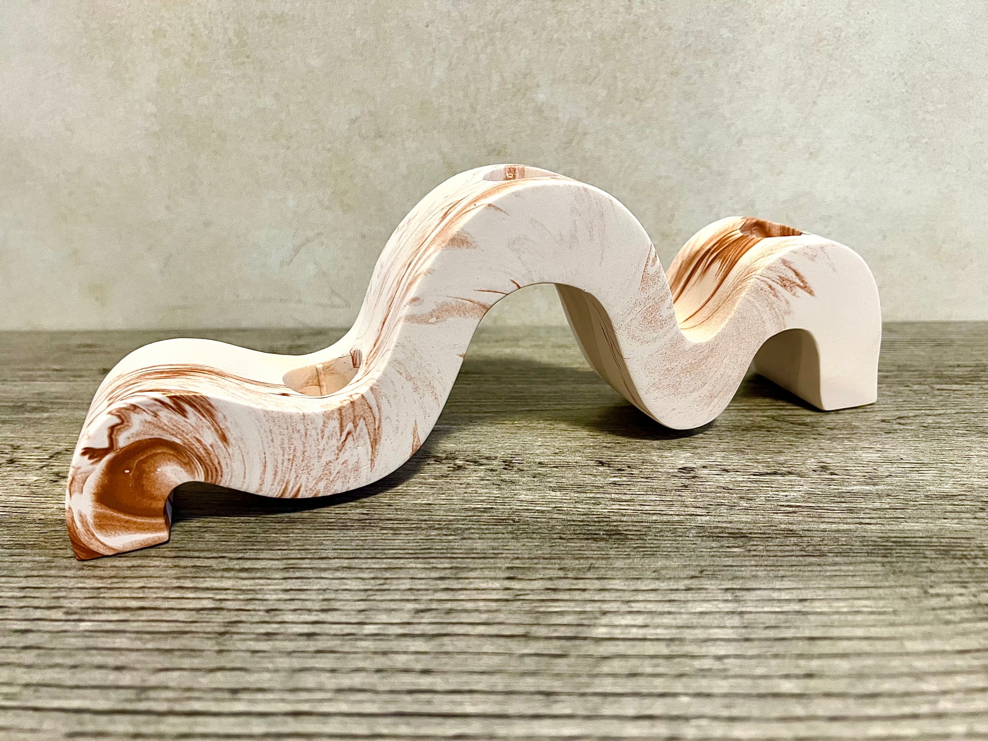 Metallic marble wave candle holder - EMB Pretty