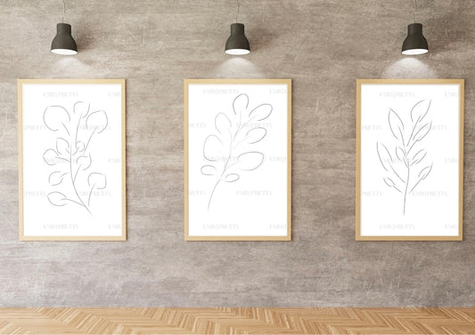 Botanical sketches DIGITAL poster set - EMB Pretty