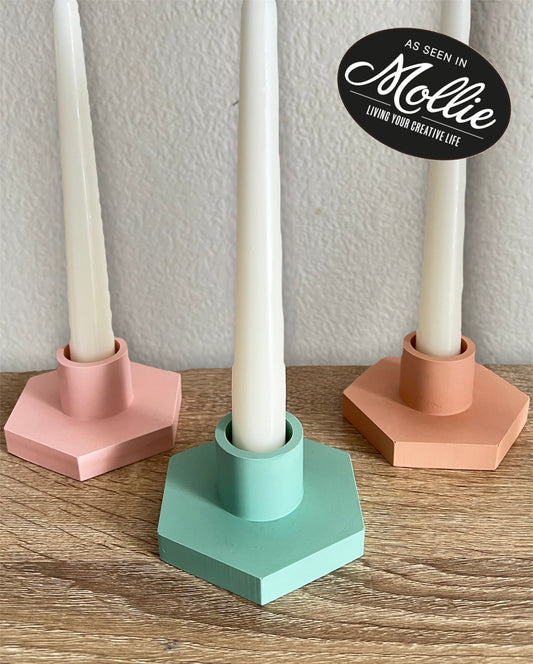 Hexagon candle holder - EMB Pretty