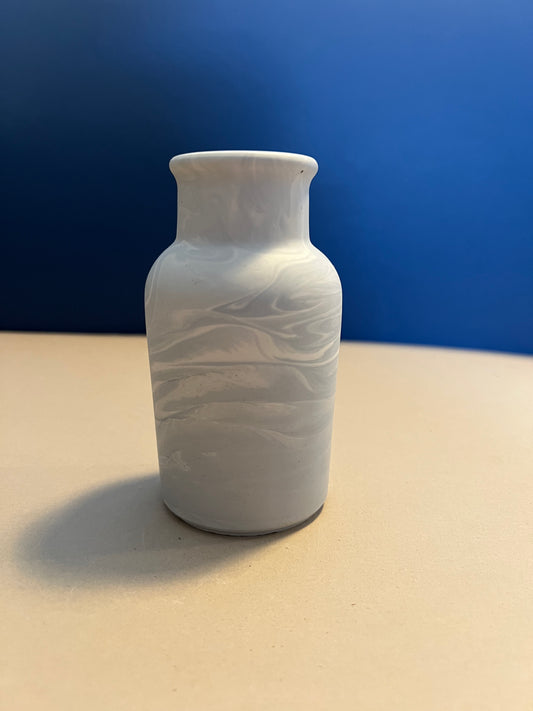 CLEARANCE Marbled bottle vase