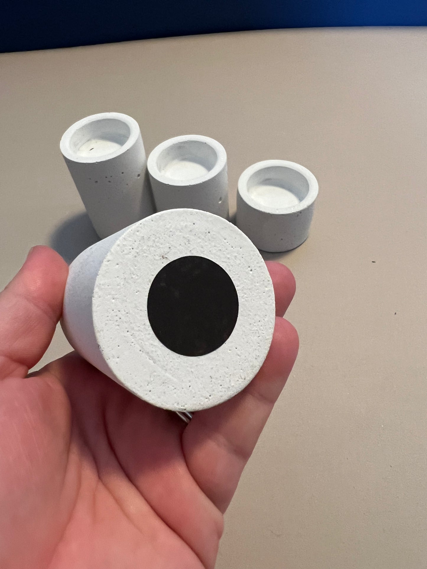 CLEARANCE Stone tea light holder set