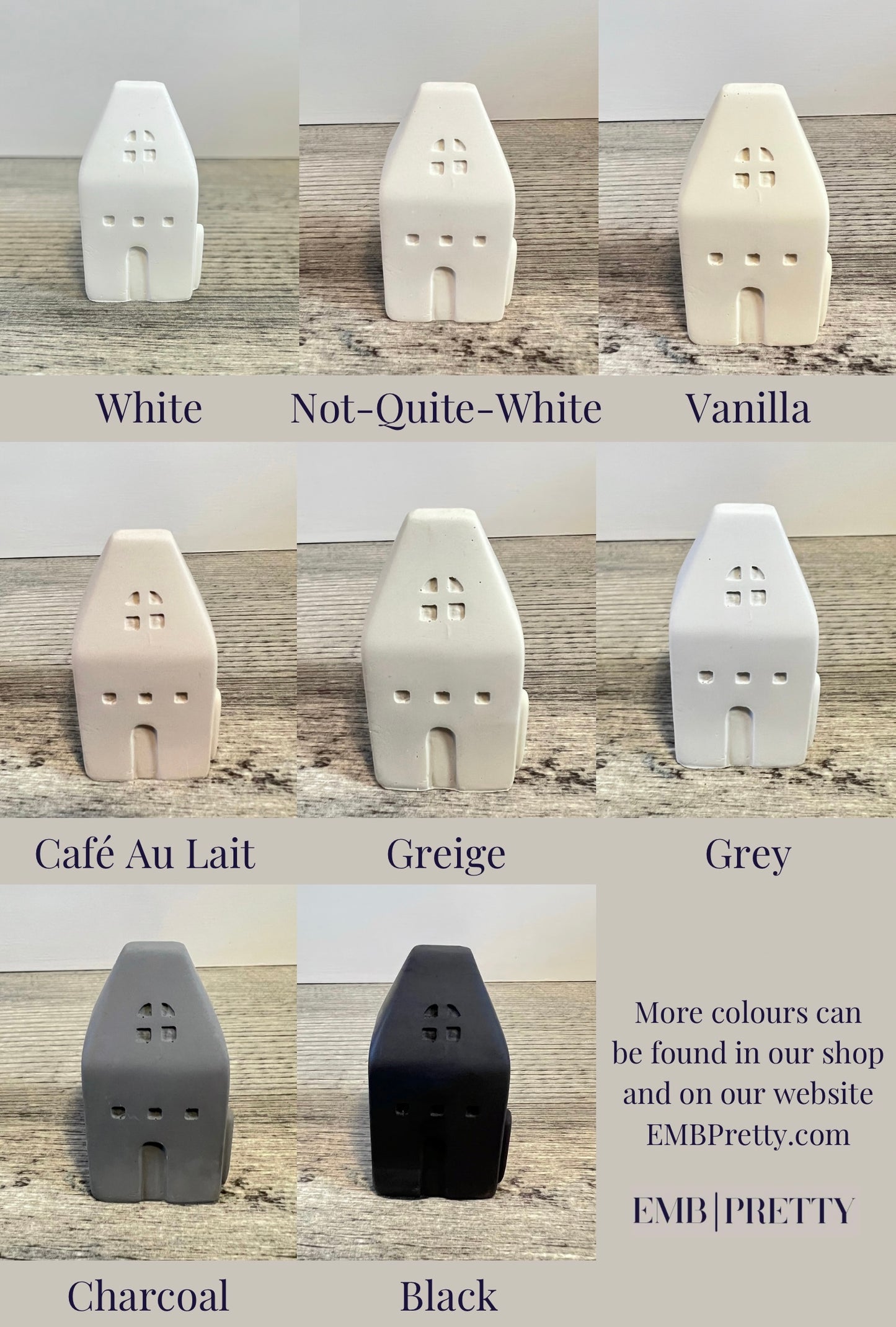 Monochrome Scandi House ornament set - EMB Pretty