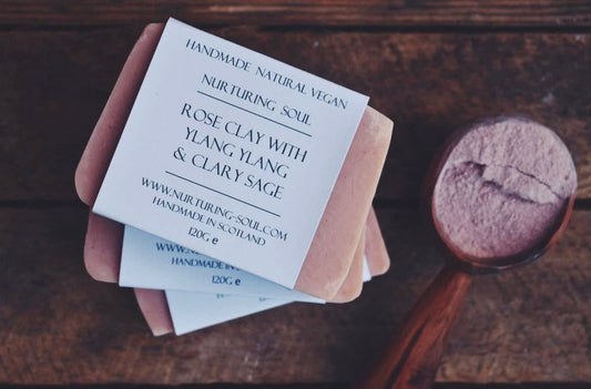 Rose Clay with Ylang Ylang and Clary Sage soap - EMB Pretty
