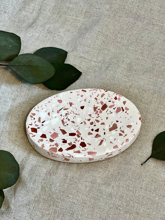 ‘The Terrazzo Collection’ oval soap dish