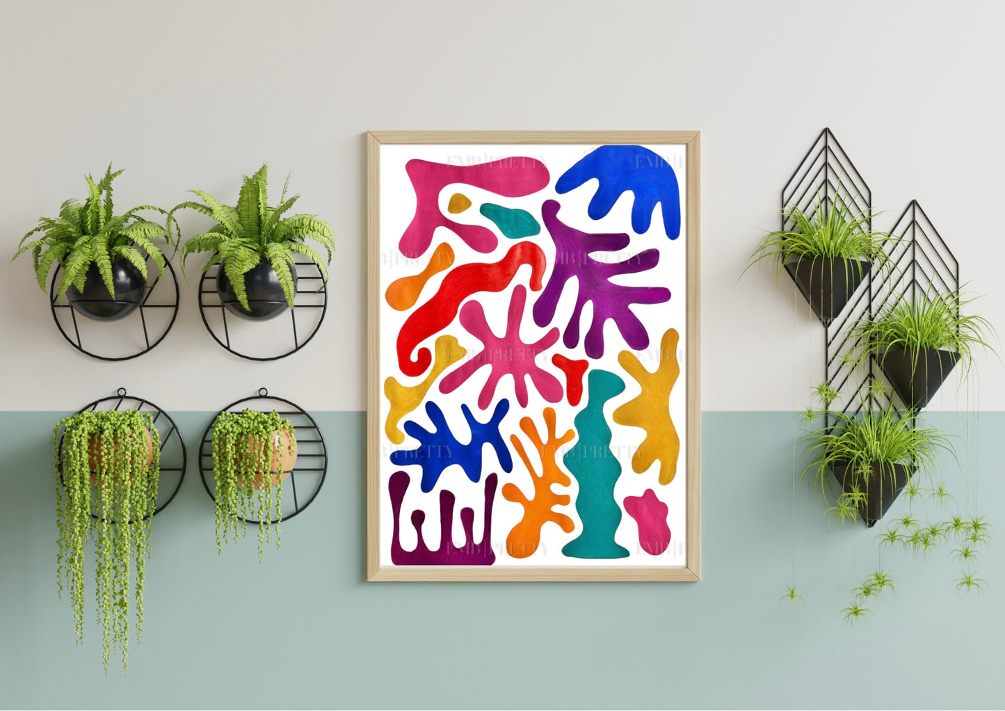 Matisse-inspired brights DIGITAL poster set