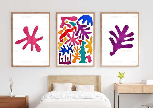 Ensemble d'affiches DIGITAL lumineuses inspirées de Matisse
