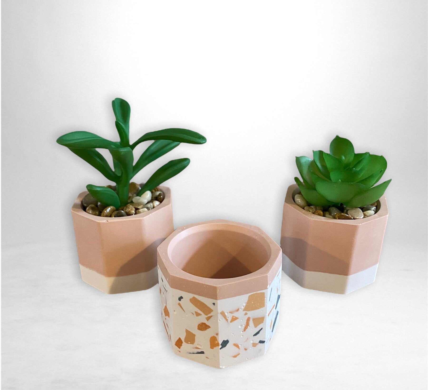 Mini hexagon planter set - EMB Pretty